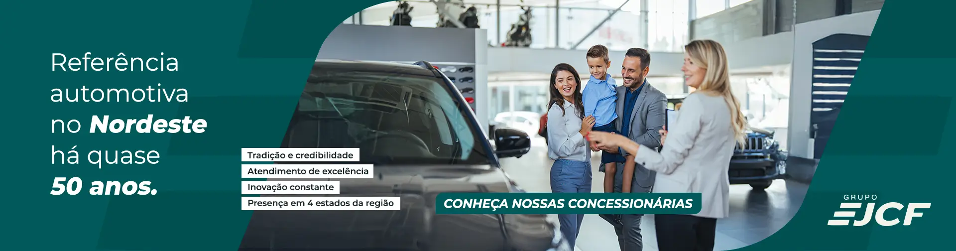 Com o Grupo JCF, as melhores marcas do segmento automotivo estão sempre junto de você.